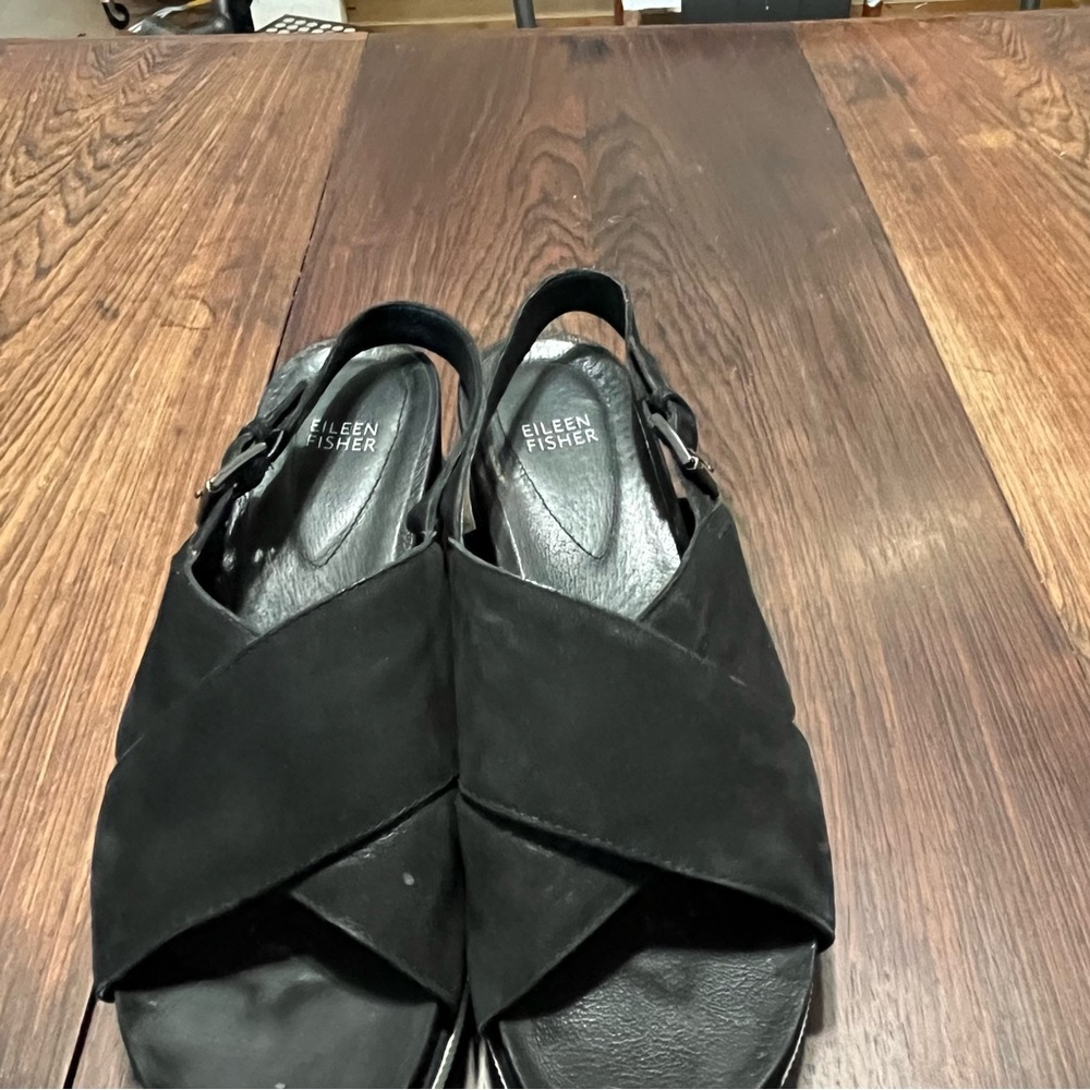Eileen Fisher Women's Black Sandals Size 9
